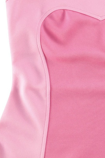 Colorblock Cami Waist-Cinching Mini Party Dress