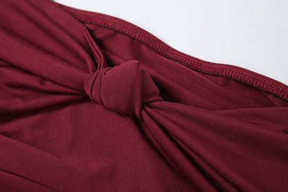 Ruffle Radiance Dress - Red