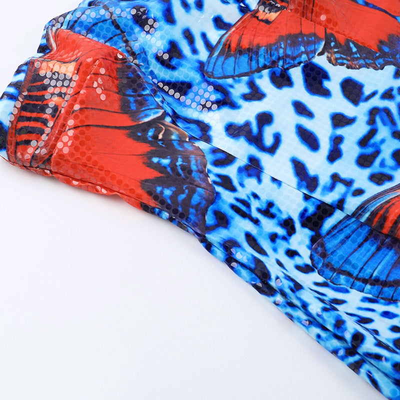 Carlini Mini Dress-Blue