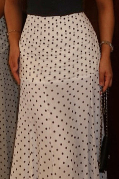Ruffled Polka Dot Mermaid Skirt