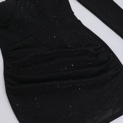 Graceful edge Dress-Black