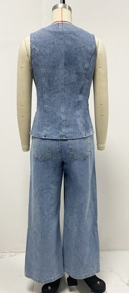 Frenzy Denim Co ord - Blue