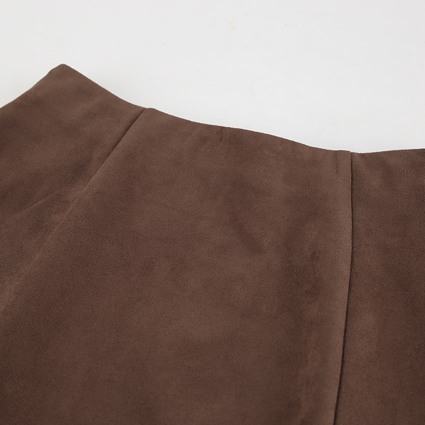 Mireya Midi Skirt - Brown