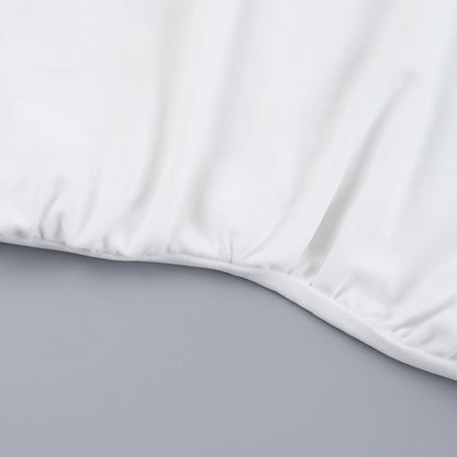 Frostene Off Shoulder Mini Dress-White