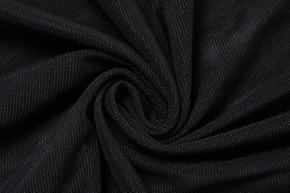 Velvet Crush Sheer Dress - Black