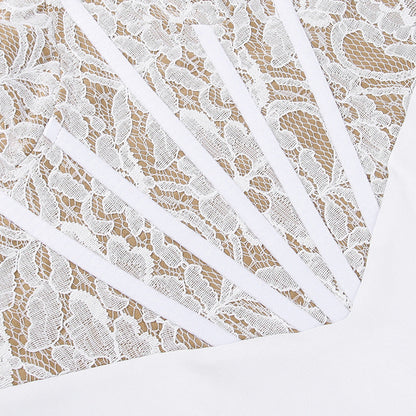 Fringila Asymmetric Dress - White