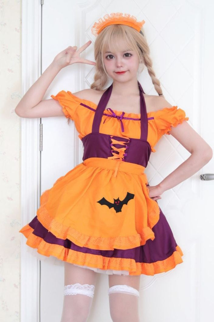 Vampire Bat Maid Cosplay Halloween Costume