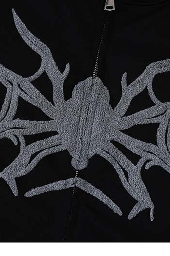 Street Style Spider Print Hoodie