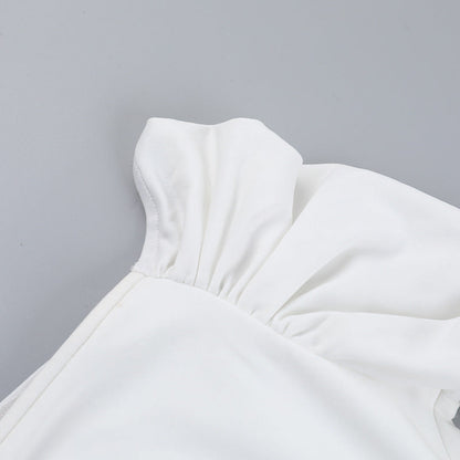 Frostene Off Shoulder Mini Dress-White