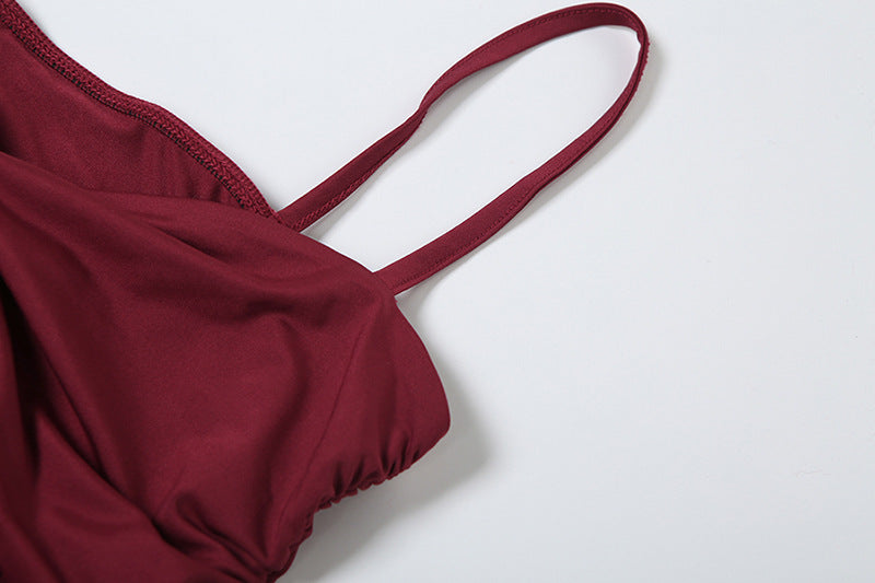 Ruffle Radiance Dress - Red