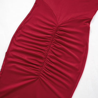 Red Rose Maxi Dress - Red