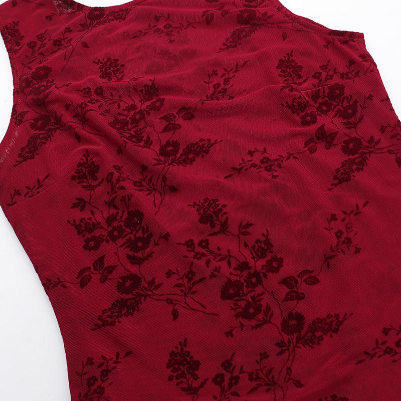 Beverly Mini Dress-Maroon