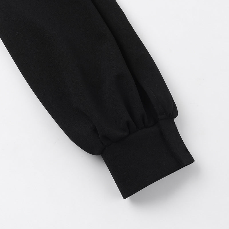 Bloom Skater Dress-Black