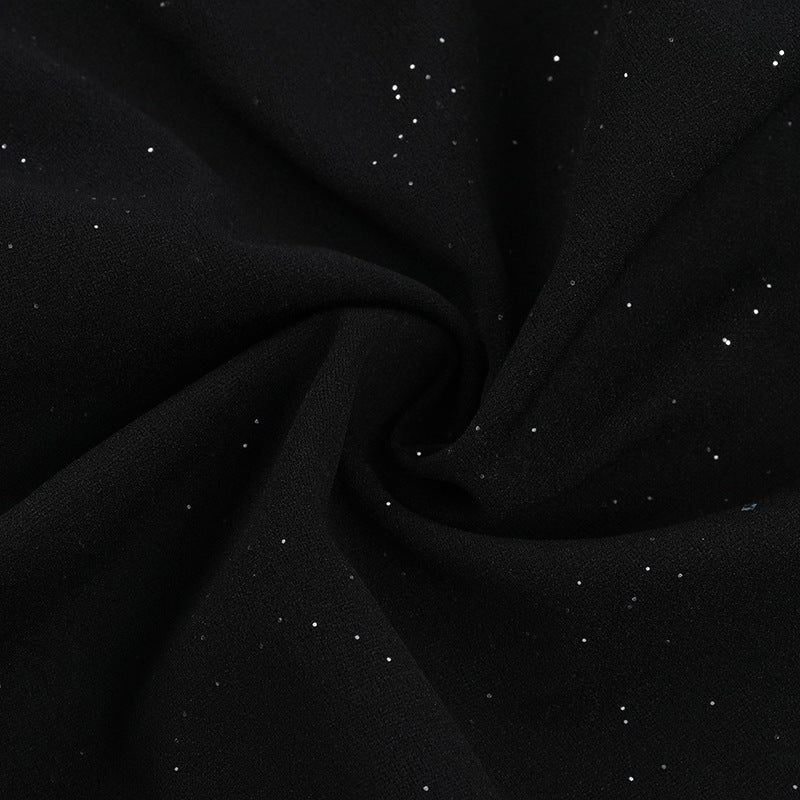 Graceful edge Dress-Black