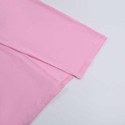 Rosier Slit Dress-Pink