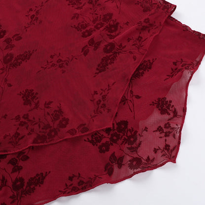 Beverly Mini Dress-Maroon