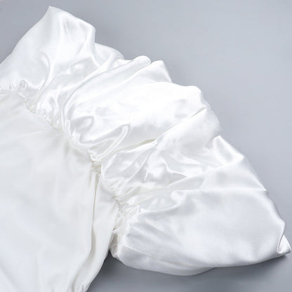 Frostene Off Shoulder Mini Dress-White