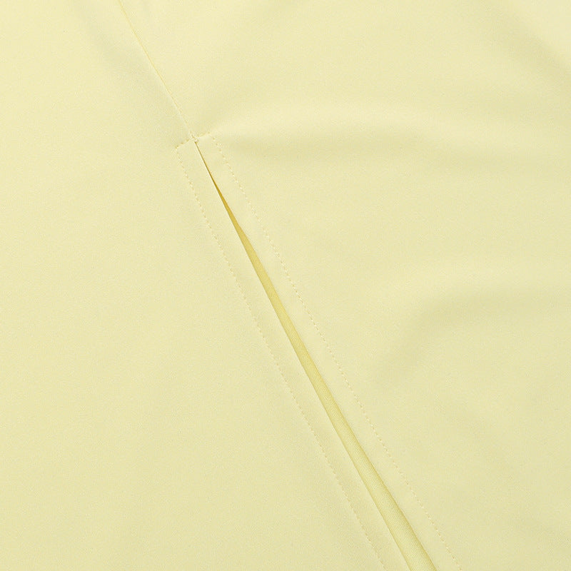 Sunflower Slit Dress-Yellow