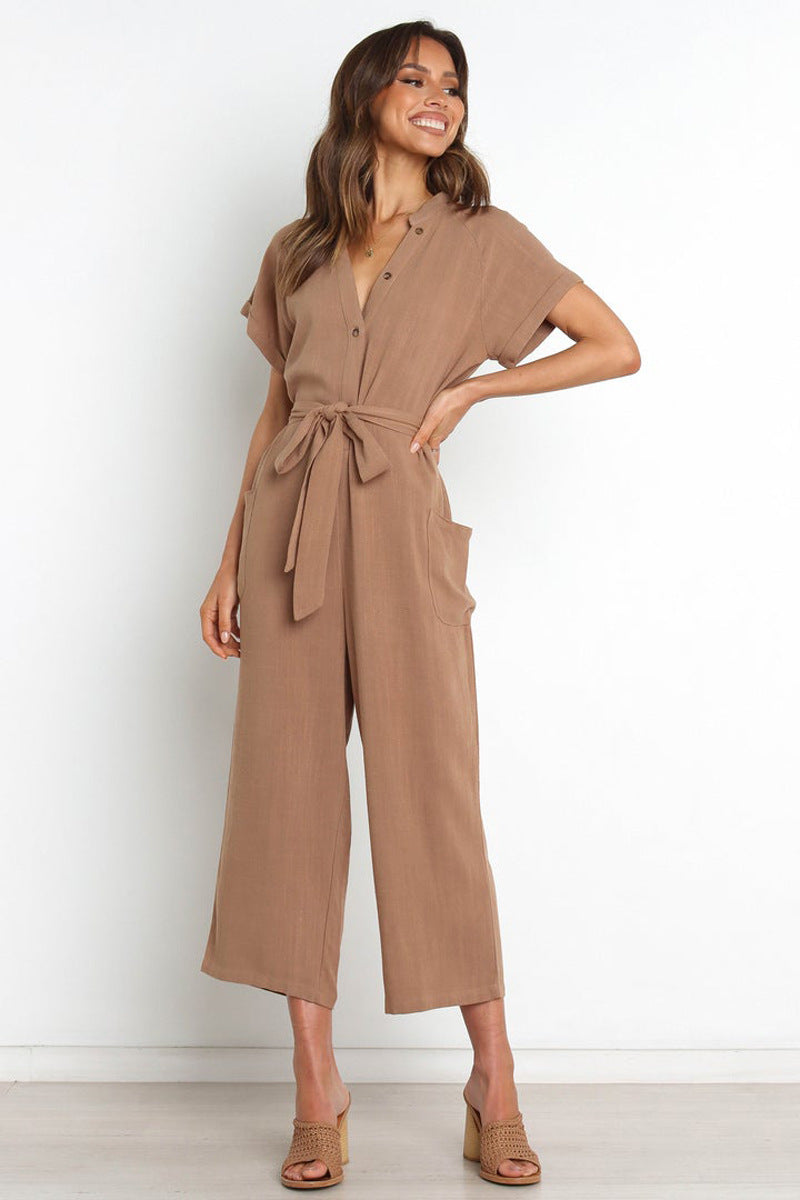 Aria Jumpsuit - Khaki