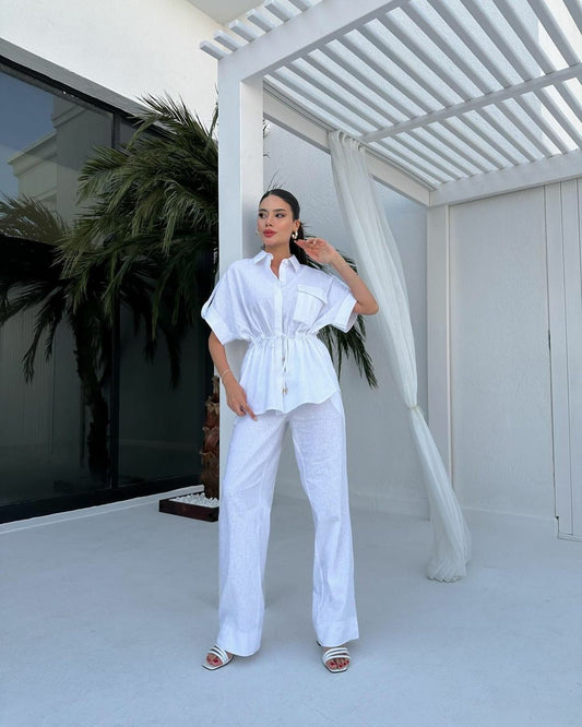 Comfort Peak Co-ord - White