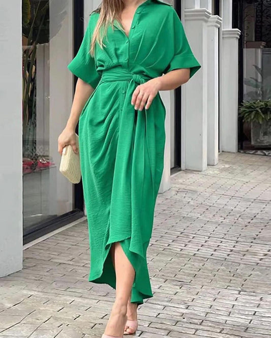 Summer Babe Midi Dress - Green