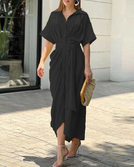 Summer Babe Midi Dress - Black