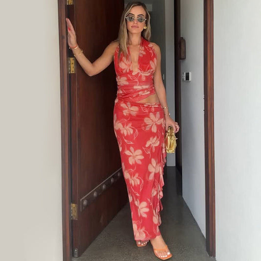 Rebus Maxi Dress - Red