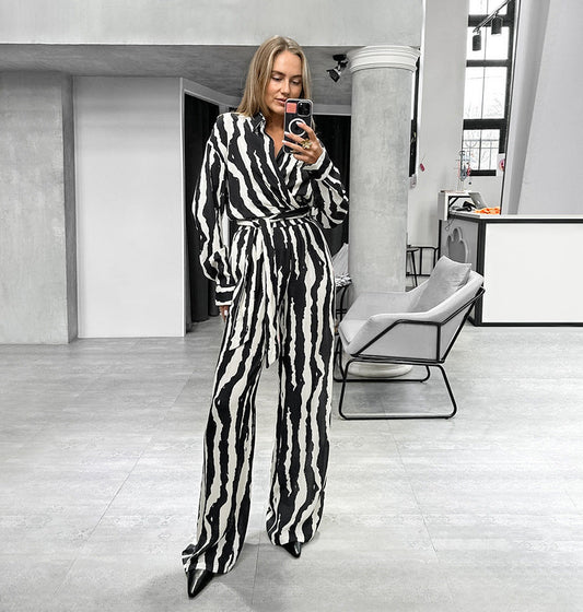 Bold Stripe Coord -  Black