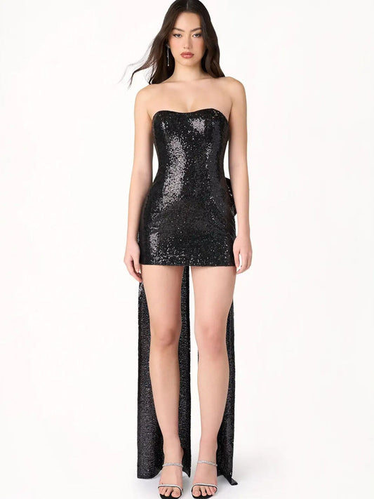 Glitz Mini Dress - Black