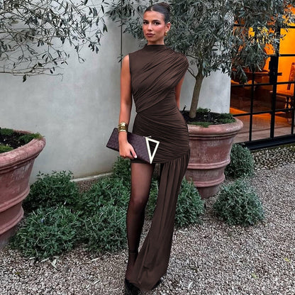 Gema Mini Dress - Brown