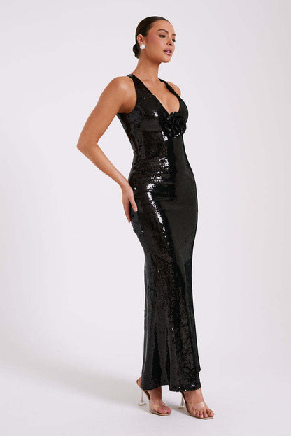 Hexed Bodycon Dress - Black