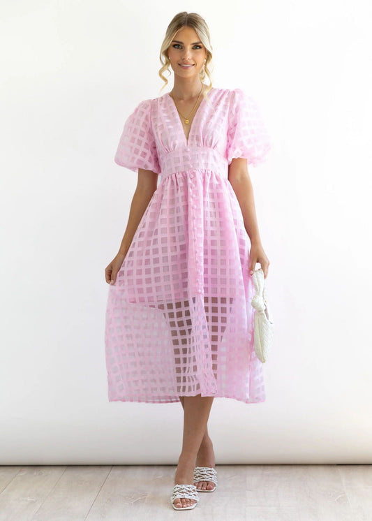Paradise Midi Dress - Pink