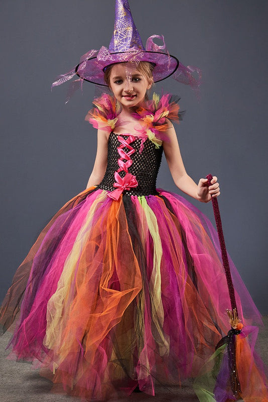 Witch Tutu Dress Kid Halloween Costume