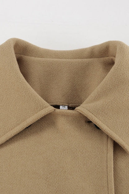 Batwing Sleeve Wool Blend Coat coats