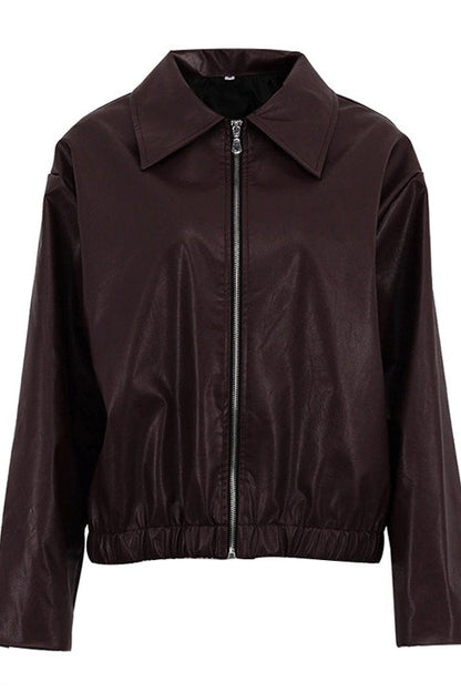 Fashion PU Leather Biker Jacket