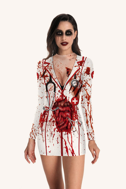 Horror Blood Nurse Halloween Costume
