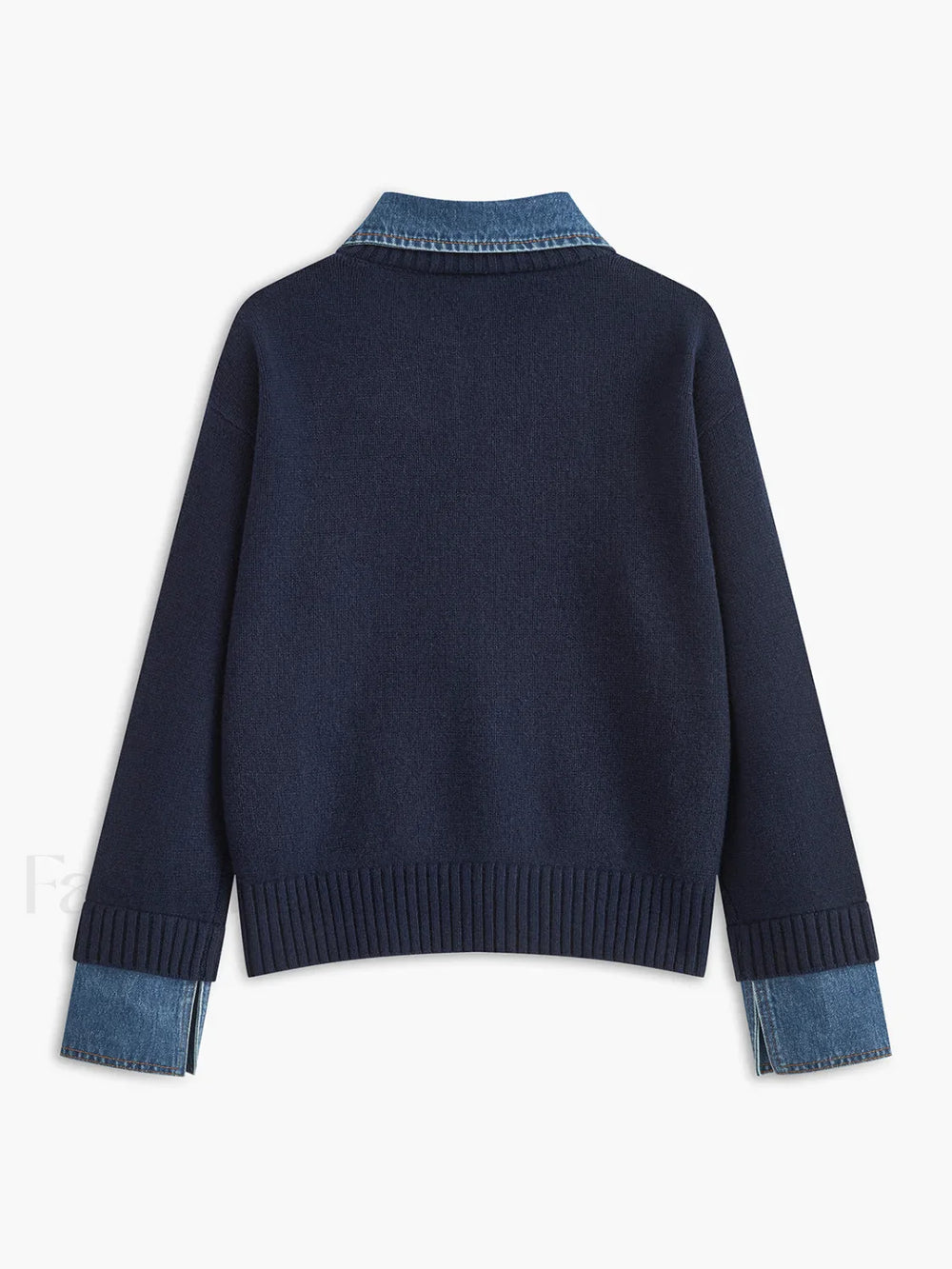 2 in 1 Panel Lapel Sweater Sweaters