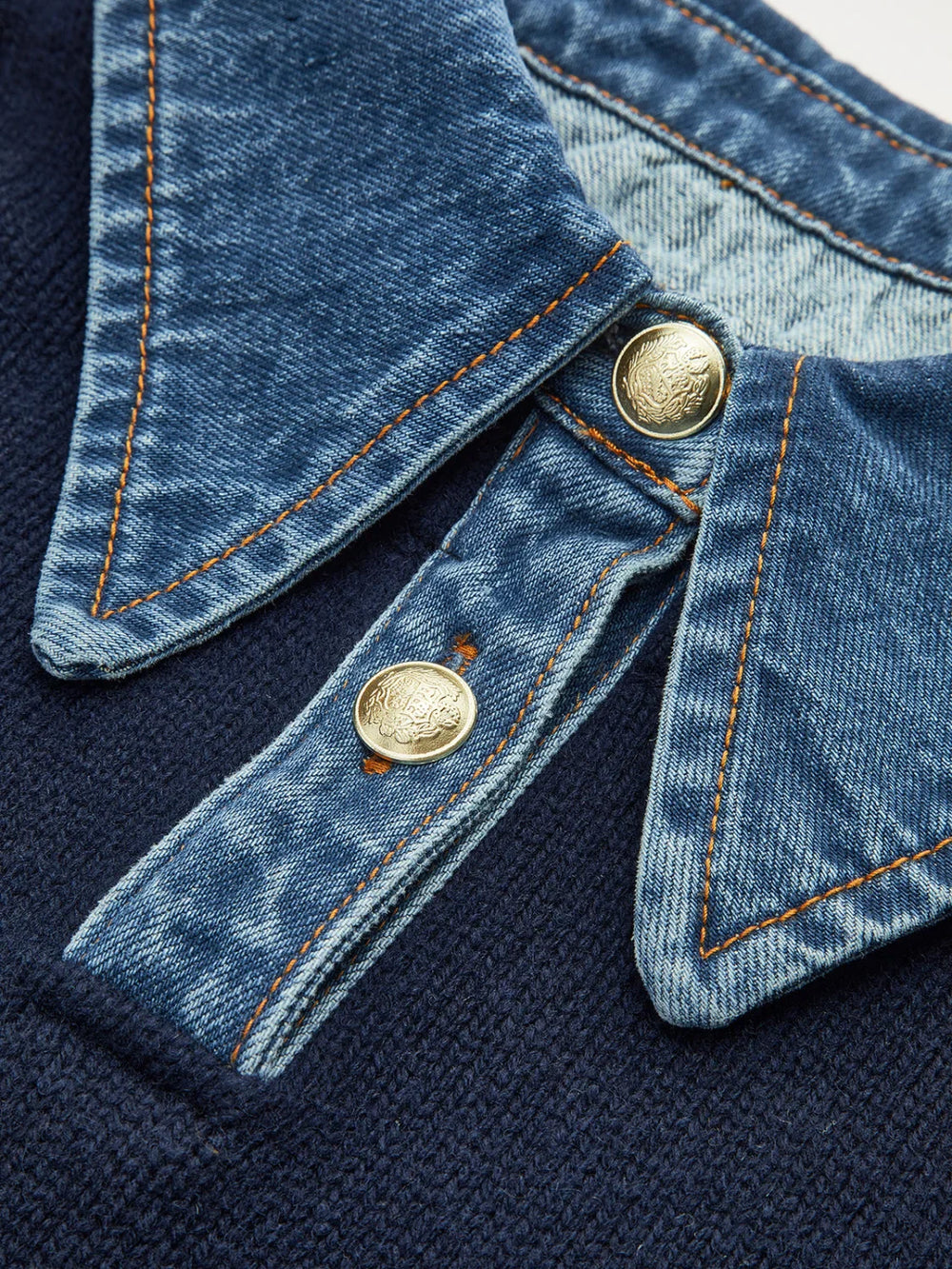 2 in 1 Panel Lapel Sweater Sweaters