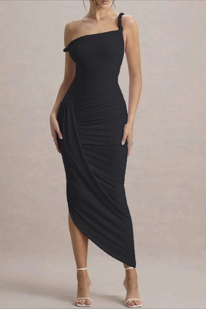 Asymmetrical Bodycon Maxi Party Dress