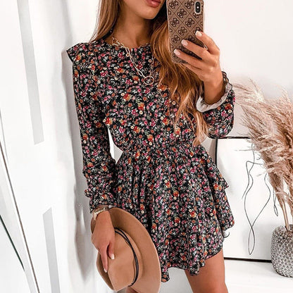 Flower District Pocketed Belted Velvet Dress