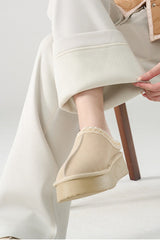 Fleece Lined Thermal Draping Lounge Straight Leg Knit Pants