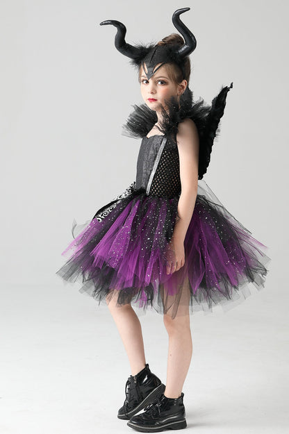Maleficent Style Kid Halloween Costume