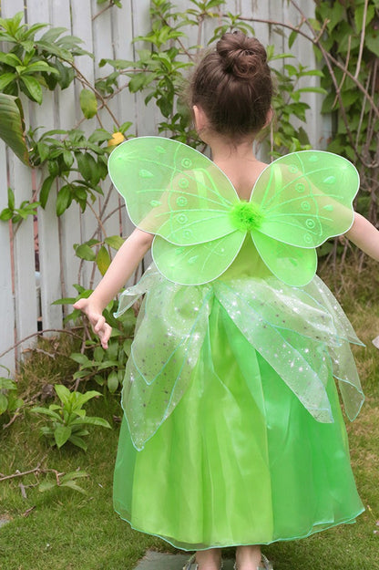 Green Fairy Dress Kid Halloween Costume