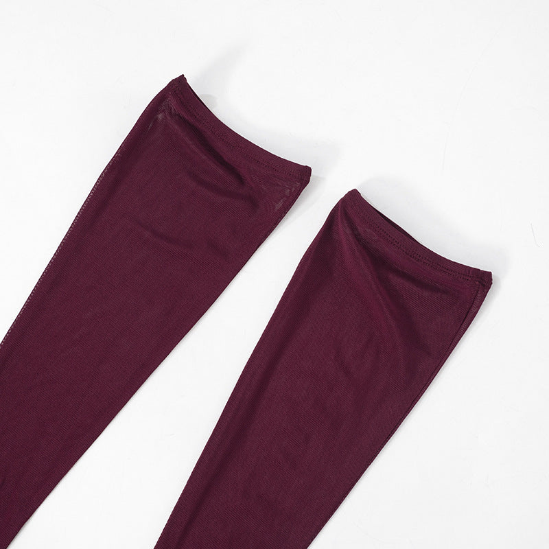 Hudson Maxi Dress With Stole And Gloves - Maroon