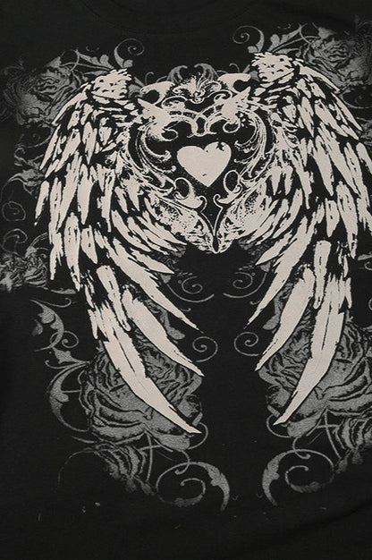 Y2K Wing Graphic Slim Fit T-Shirt