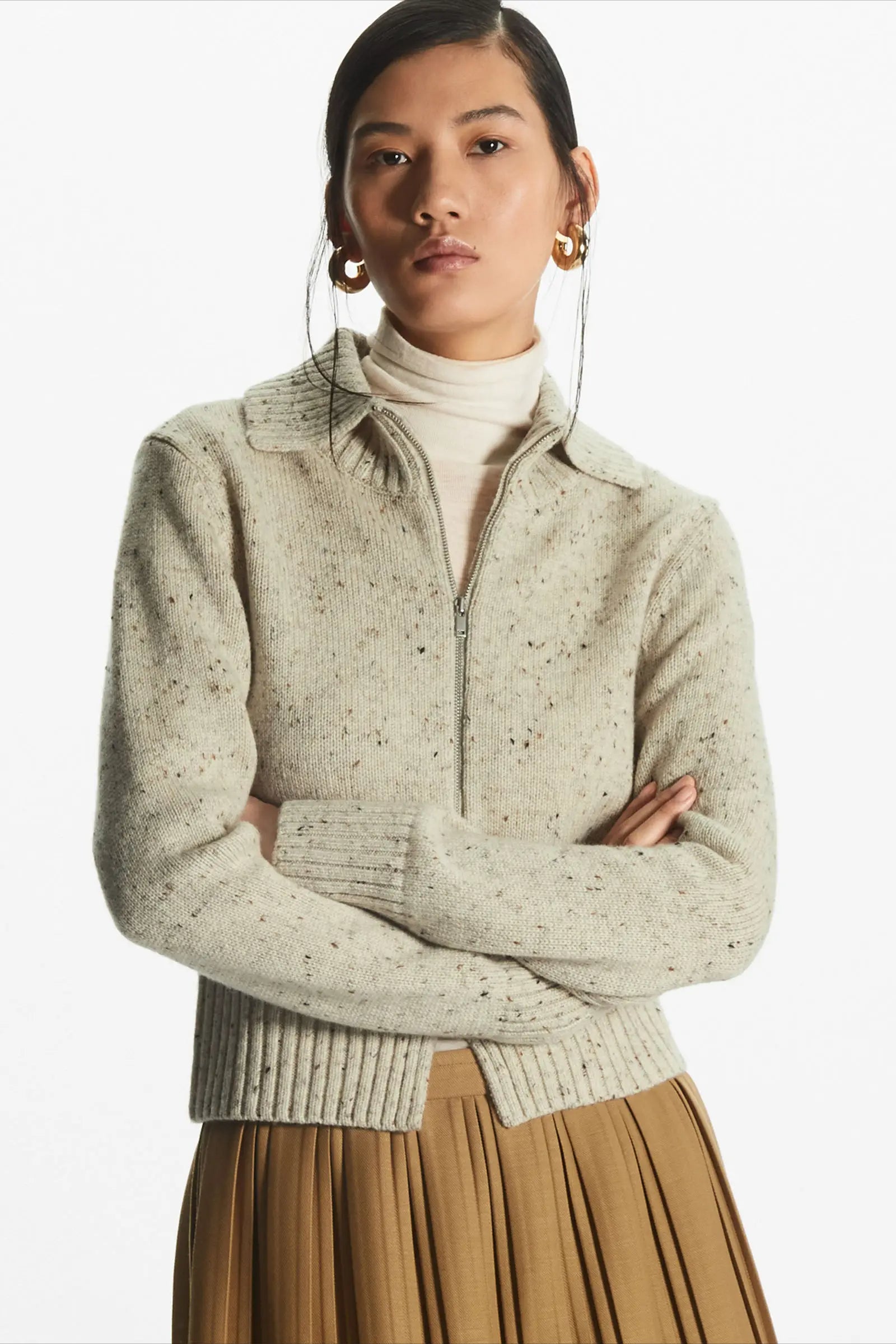 Casual Wool Blend Short Cardigan