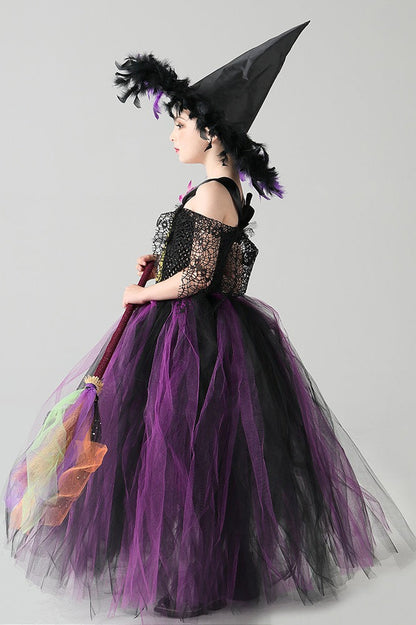 Spider Sleeve Dress Kid Halloween Costume