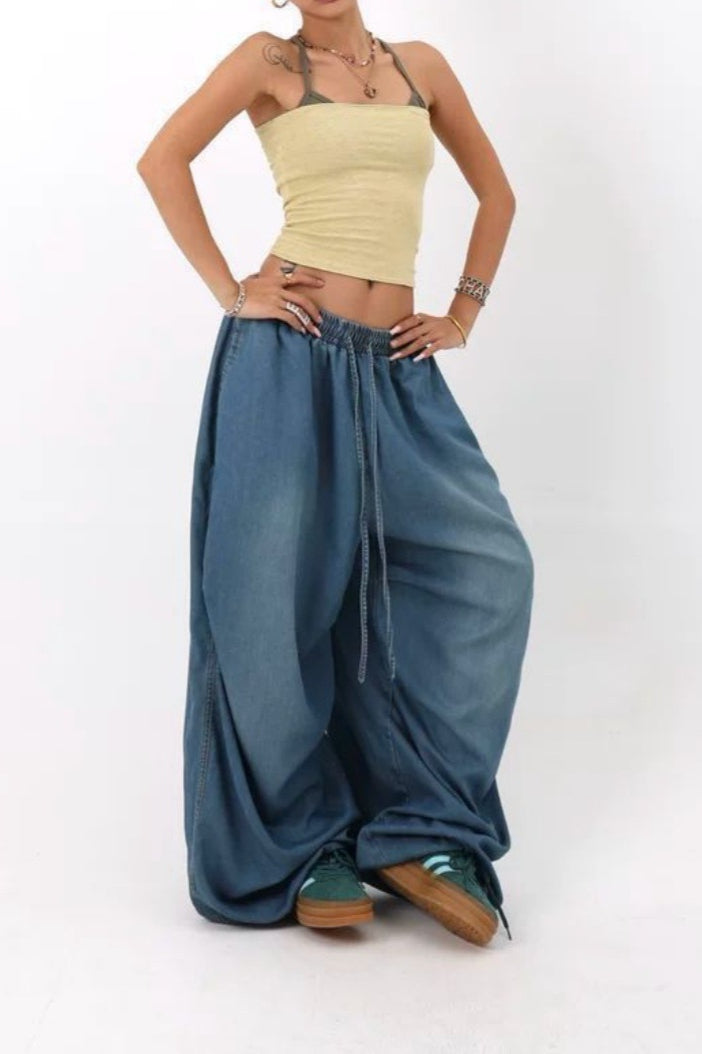 Loose Fit Wide Leg Street Jeans