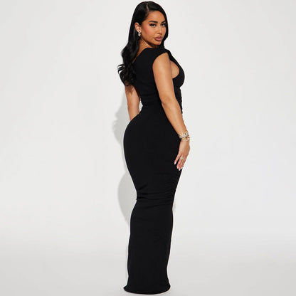 Mystical Off Shoulder Dress - Black