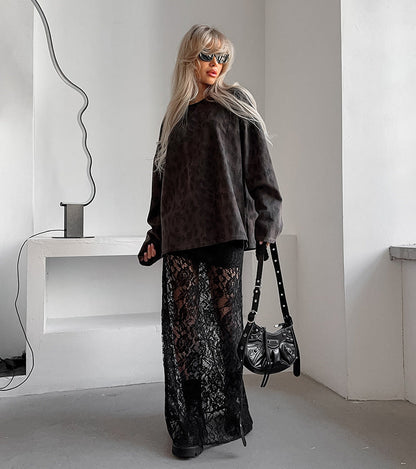 Scorpio Lace Skirt - Black